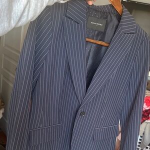 Banana Republic women’s Striped Blazer in Navy